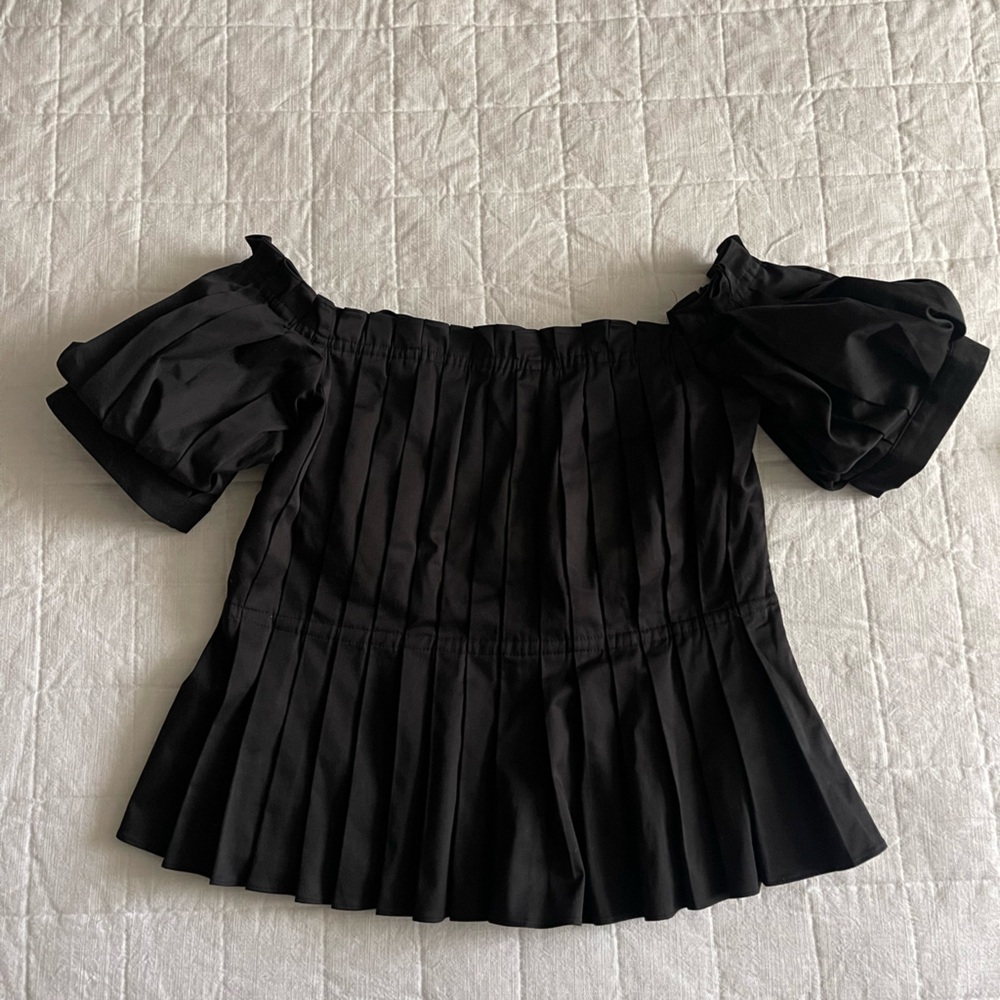 Antonio Melani Off-Shoulder Pleated Top